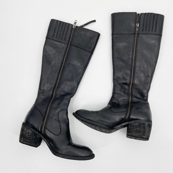 Born Black Leather Uchee Boot Knee High - Picture 4 of 5